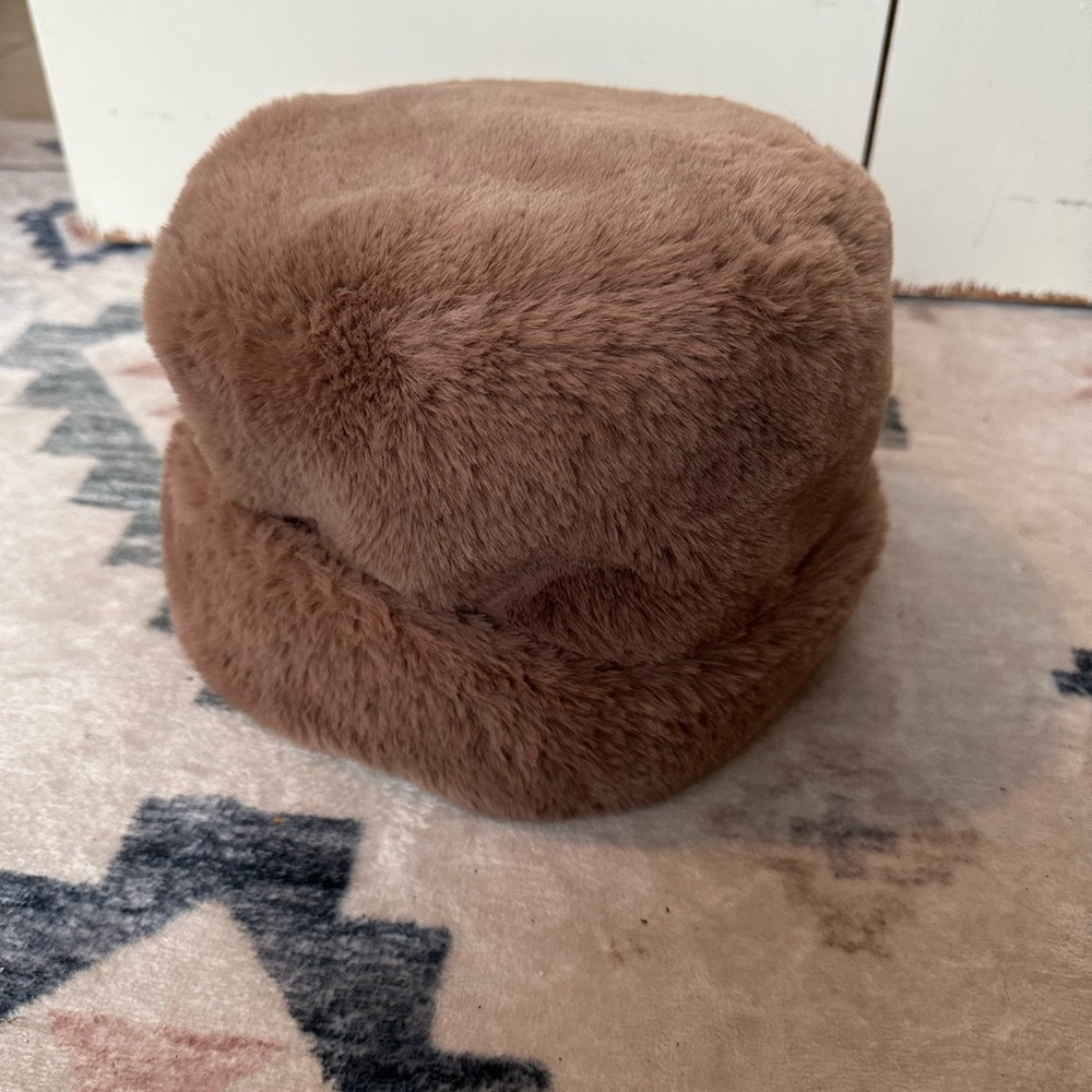 Faux Fur Brown Nine West Bucket Hat
